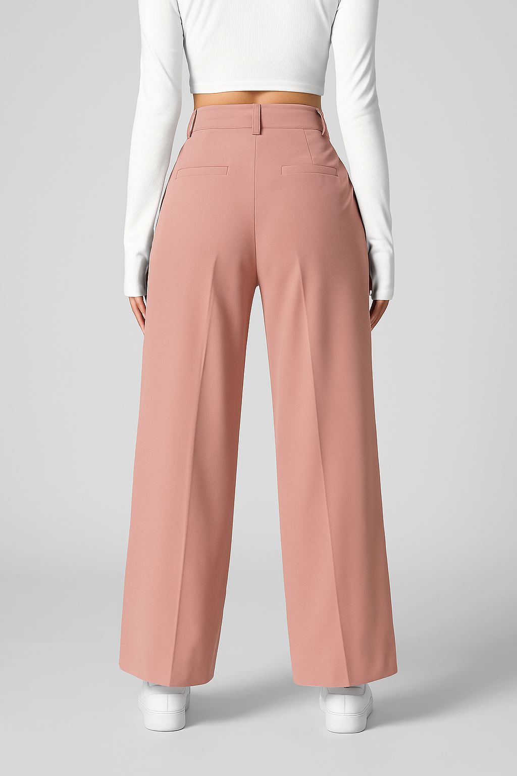 Pleated Wide-Leg Trousers