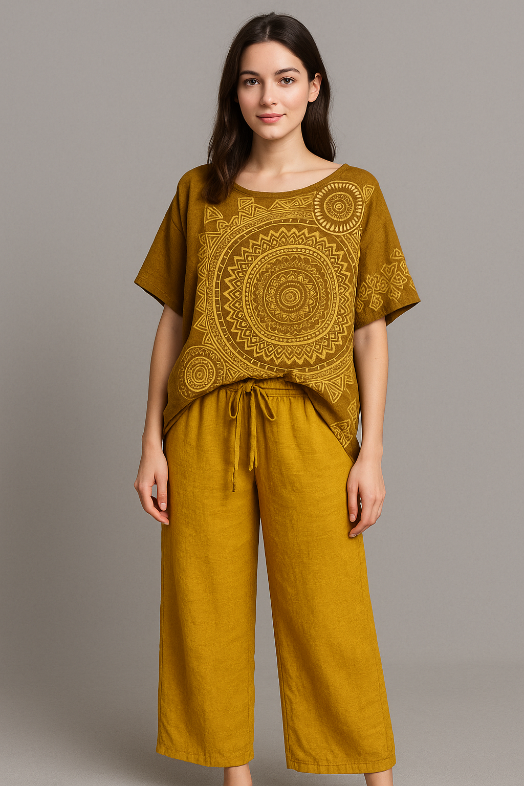 Boho Lounge Set with Mandala Print