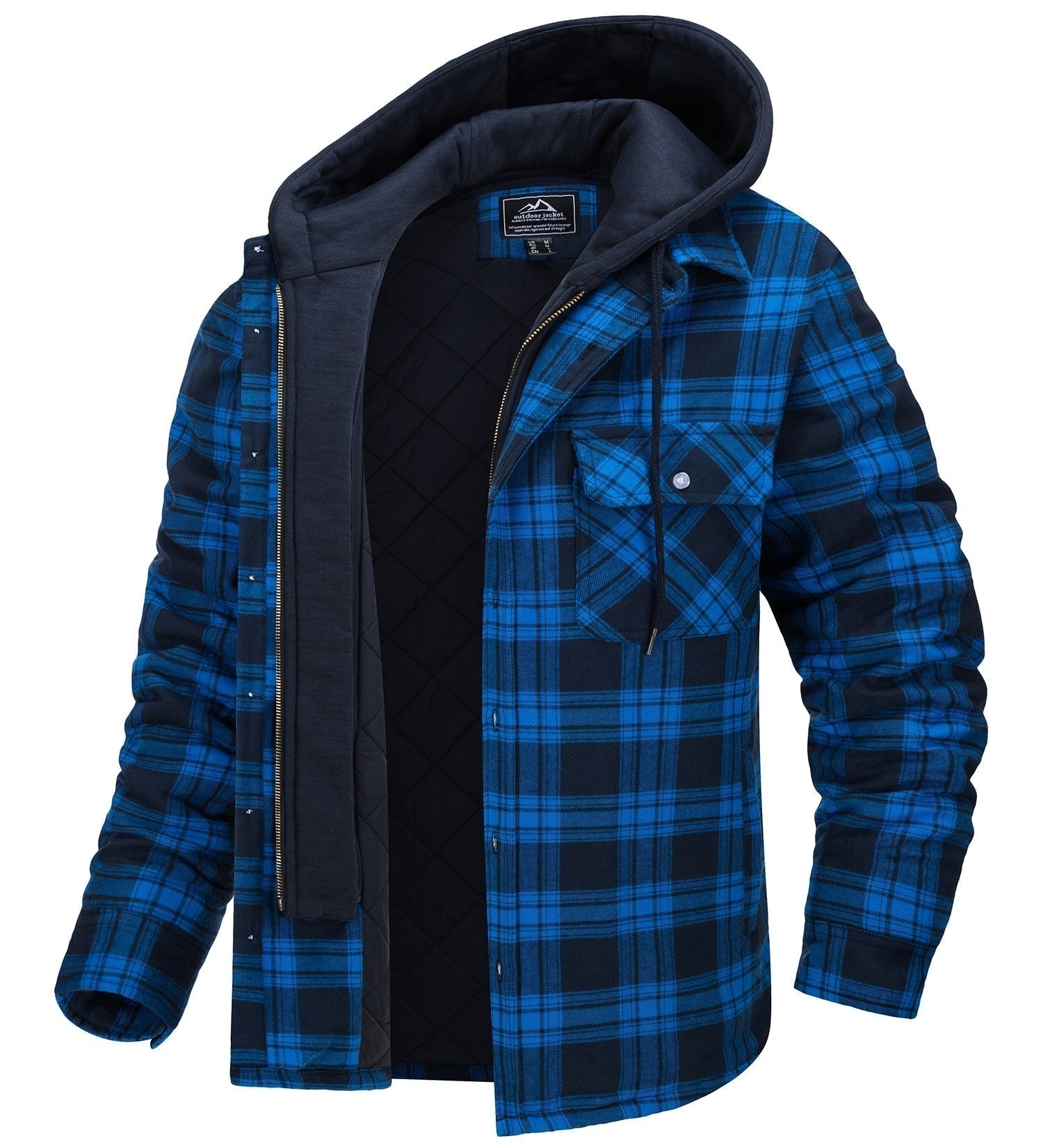 Men's Checked Hooded Jacket | Cool, warm and comfortable for every day