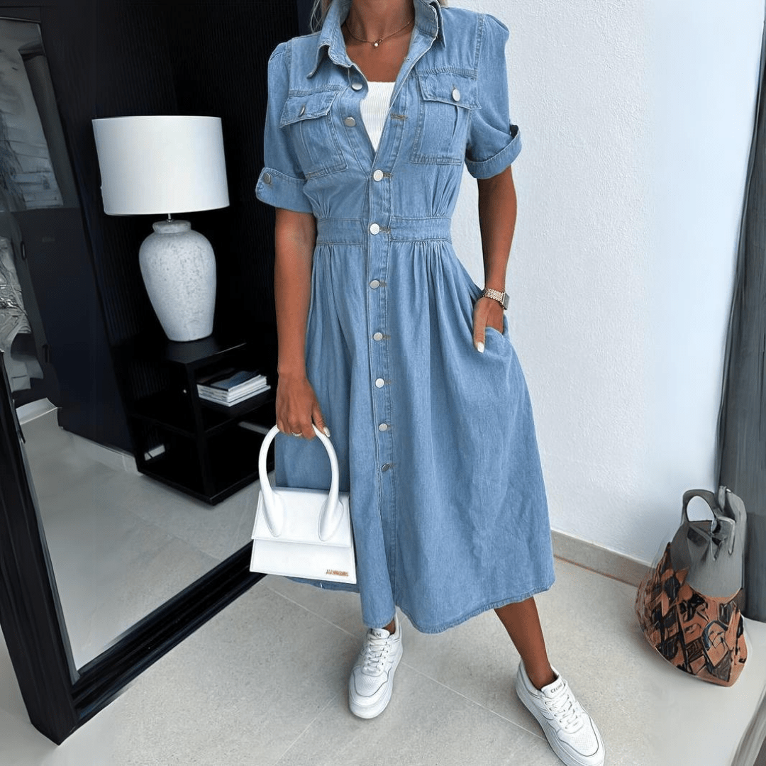 Sustainable Denim Dress with a Timeless Fit